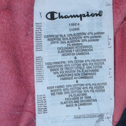 Womens UK Size L Champion Pink Pullover Hoodie
