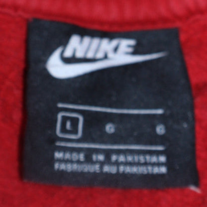 Womens UK Size L Nike Red Pullover Hoodie