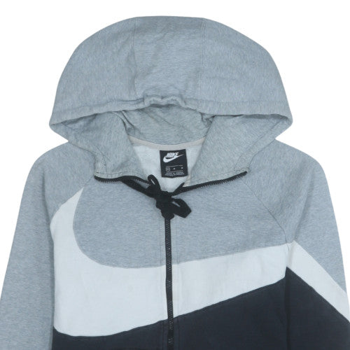 Mens UK Size M Nike Grey Full Zip Hoodie