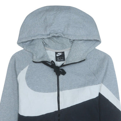Mens UK Size M Nike Grey Full Zip Hoodie