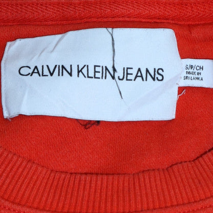 Mens UK Size S Calvin Klein Jeans Red Pullover Sweatshirt