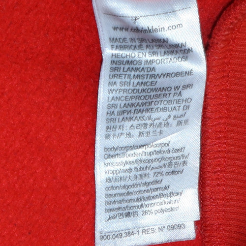 Mens UK Size S Calvin Klein Jeans Red Pullover Sweatshirt