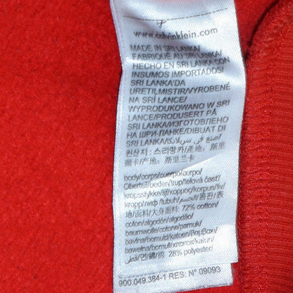 Mens UK Size S Calvin Klein Jeans Red Pullover Sweatshirt