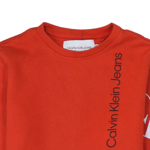 Mens UK Size S Calvin Klein Jeans Red Pullover Sweatshirt