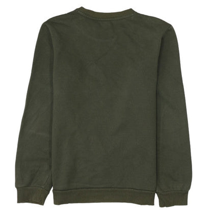 Puma Boys Green Logo Sweatshirt 14 Years Crew Neck Fleece Pullover