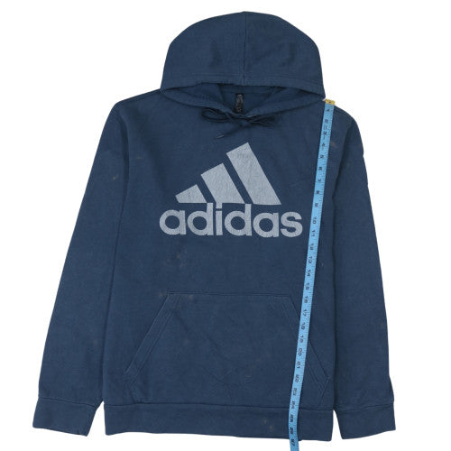 Mens UK Size L adidas Blue Pullover Hoodie