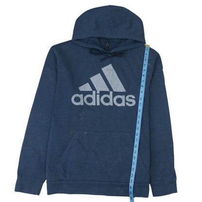 Mens UK Size L adidas Blue Pullover Hoodie