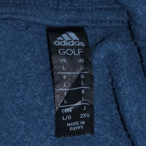 Mens UK Size L adidas Blue Pullover Hoodie