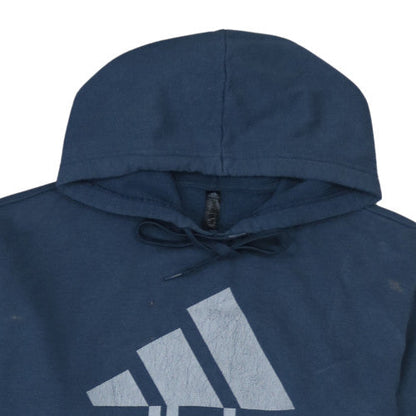 Mens UK Size L adidas Blue Pullover Hoodie