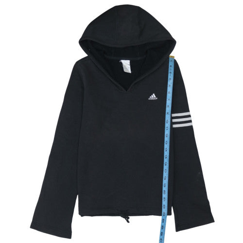 Womens UK Size 10 adidas Black Pullover Hoodie