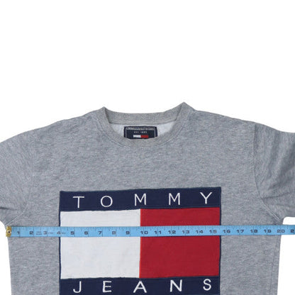 Womens UK Size S Tommy Hilfiger Grey Pullover Sweatshirt