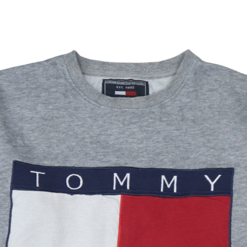 Womens UK Size S Tommy Hilfiger Grey Pullover Sweatshirt