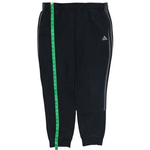 Adidas Men's Black Jogger Trousers M Regular Fit Fleece Activewear