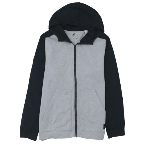 Mens UK Size L Reebok Grey Full Zip Hoodie