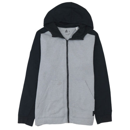 Mens UK Size L Reebok Grey Full Zip Hoodie