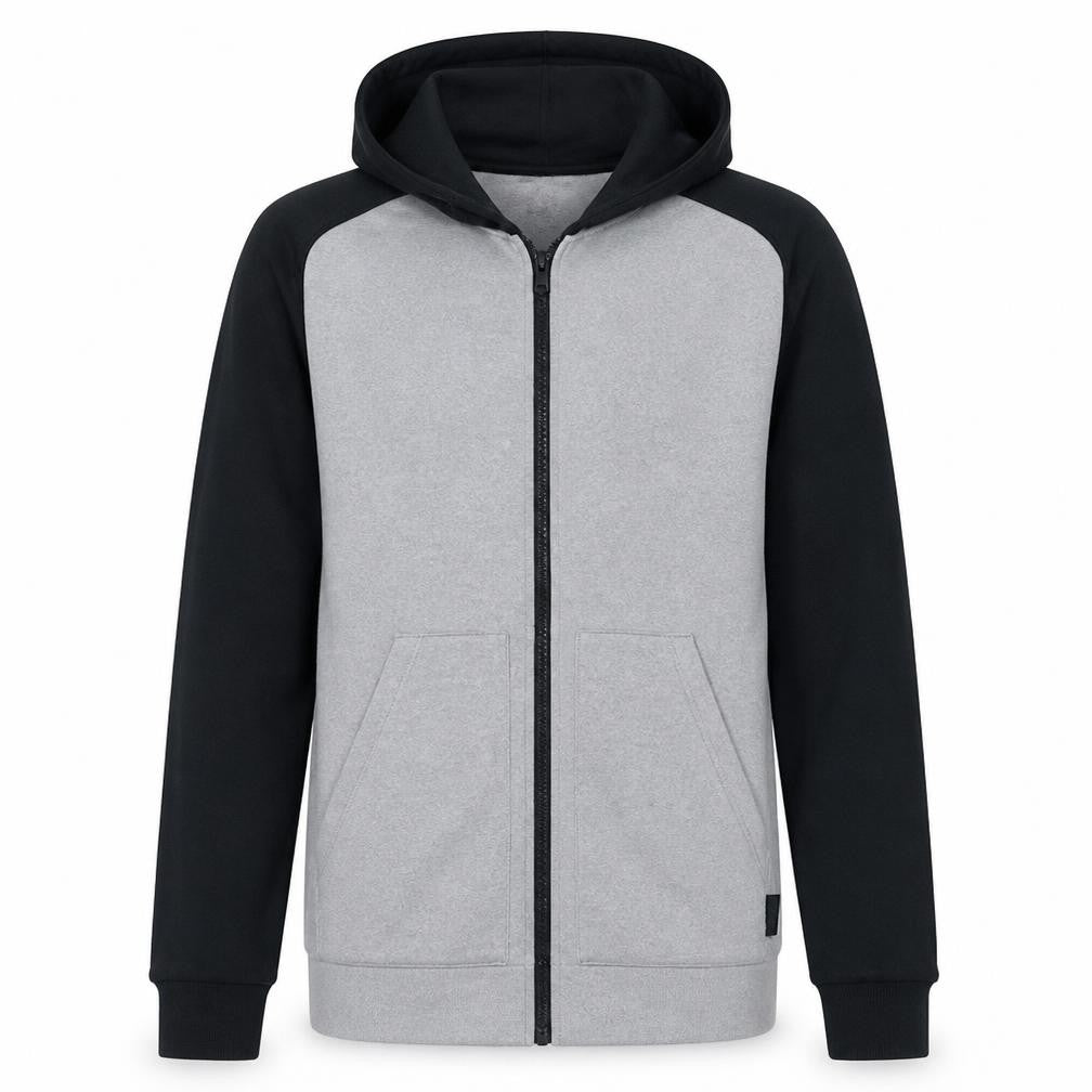 Mens UK Size L Reebok Grey Full Zip Hoodie