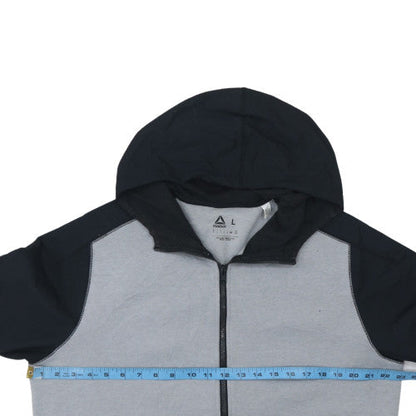 Mens UK Size L Reebok Grey Full Zip Hoodie