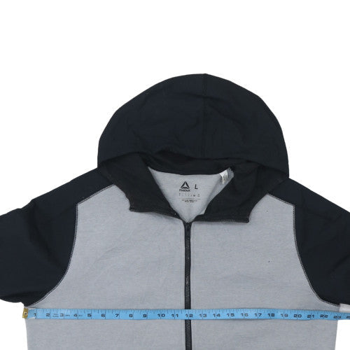 Mens UK Size L Reebok Grey Full Zip Hoodie