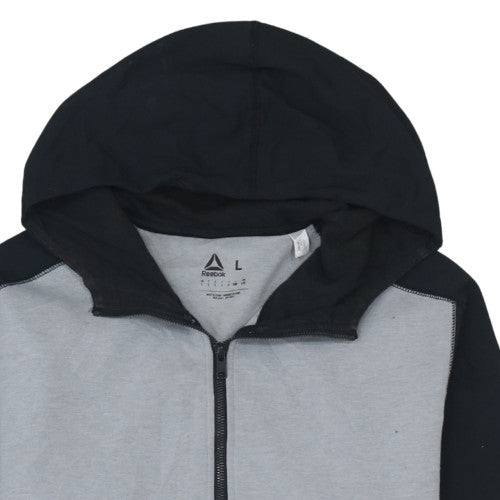 Mens UK Size L Reebok Grey Full Zip Hoodie
