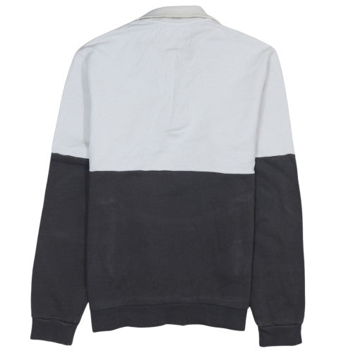 Mens UK Size M Fred Perry White 1/2 Zip Sweatshirt