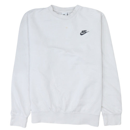 Womens UK Size S Nike White Pullover Sweatshirt