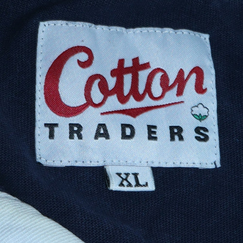 Mens UK Size XL Cotton Traders Multicoloured Henley Sweatshirt