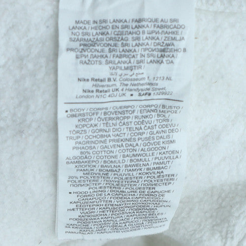 Womens UK Size S Nike White Pullover Hoodie
