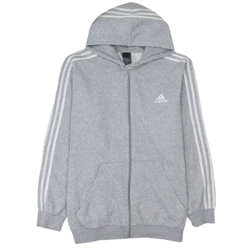 Mens UK Size 2XL adidas Grey Full Zip Hoodie