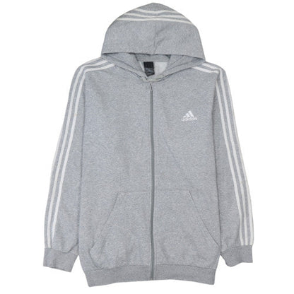 Mens UK Size 2XL adidas Grey Full Zip Hoodie