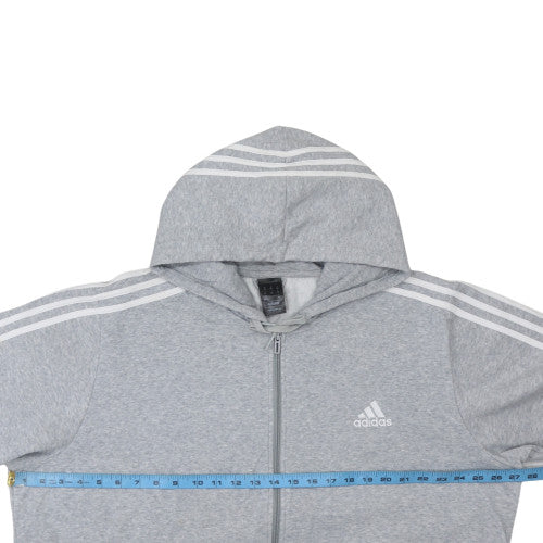 Mens UK Size 2XL adidas Grey Full Zip Hoodie