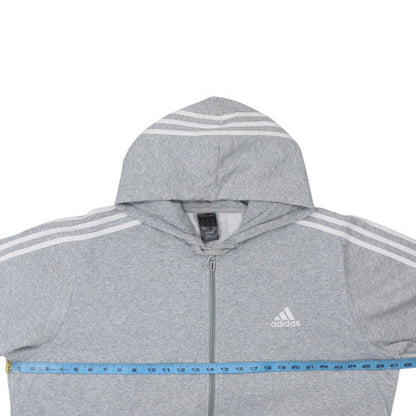 Mens UK Size 2XL adidas Grey Full Zip Hoodie