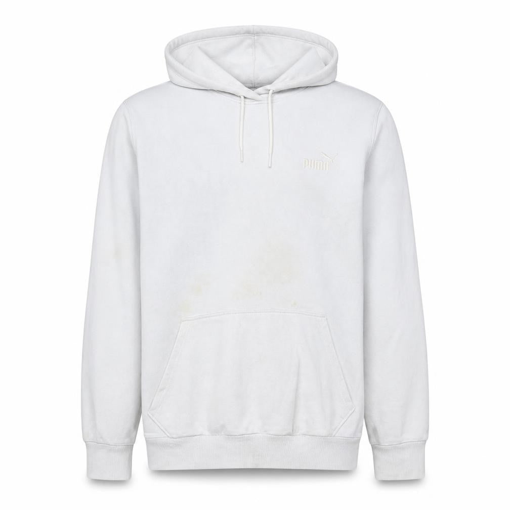Mens UK Size L PUMA White Pullover Hoodie