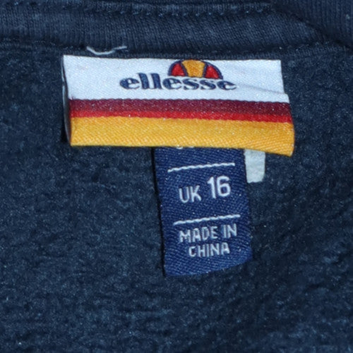 Womens UK Size 16 ellesse Blue Pullover Hoodie