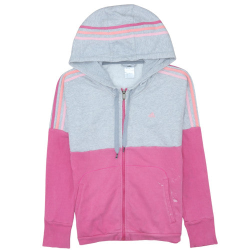 Womens UK Size 8-10 adidas Pink Full Zip Hoodie