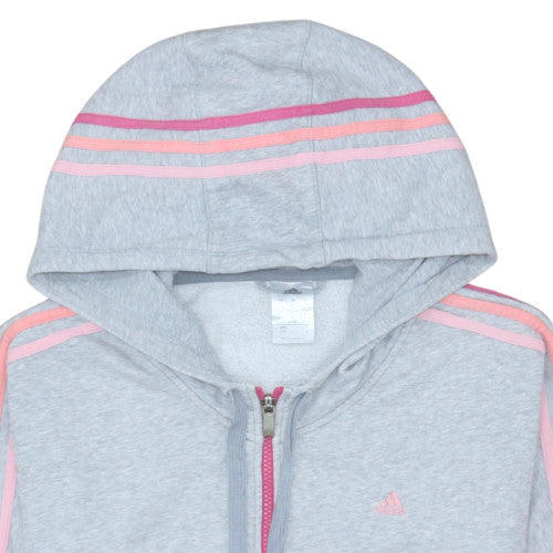 Womens UK Size 8-10 adidas Pink Full Zip Hoodie