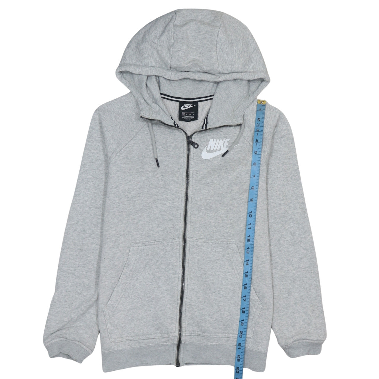 Mens UK Size XS Nike Grey Full Zip Hoodie