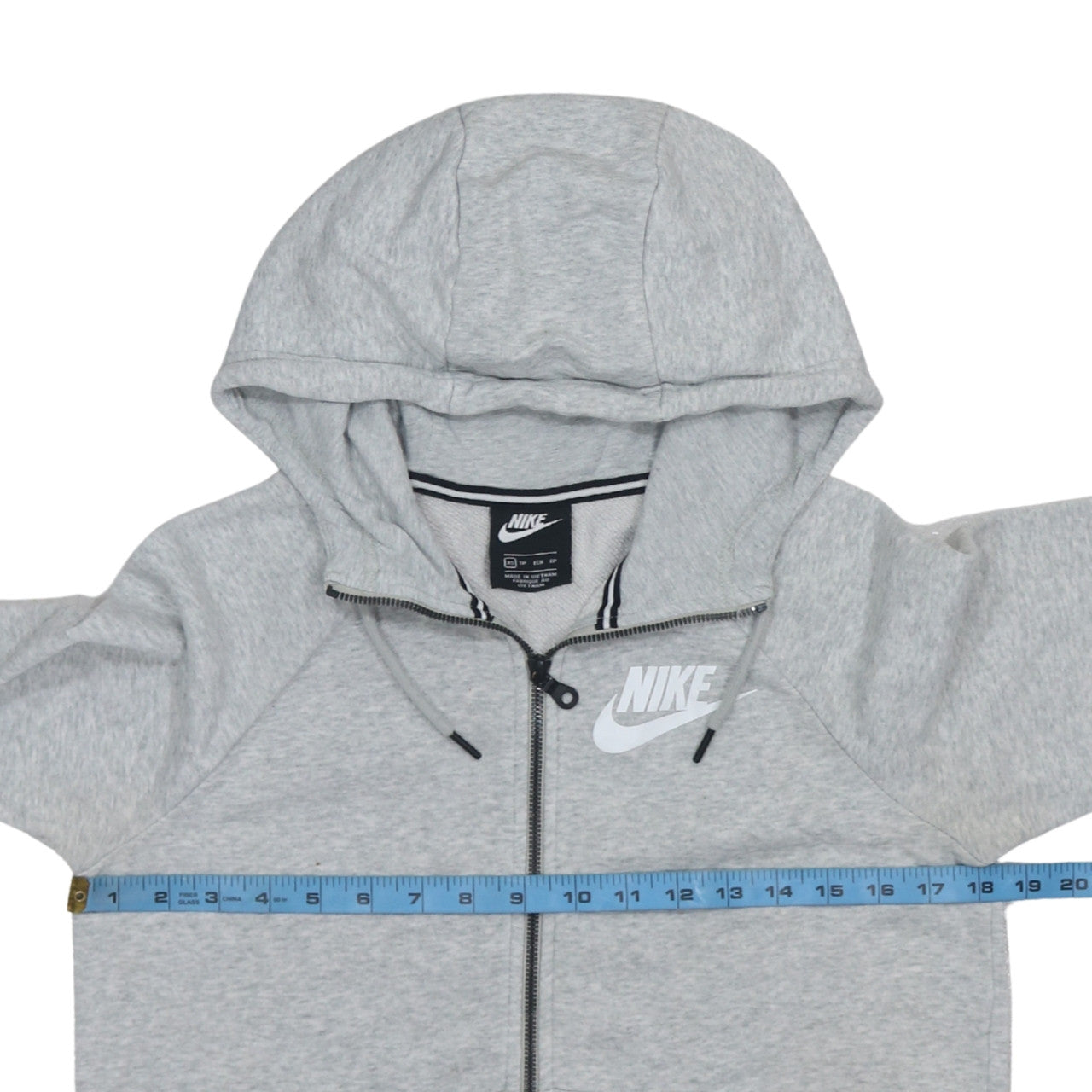 Mens UK Size XS Nike Grey Full Zip Hoodie