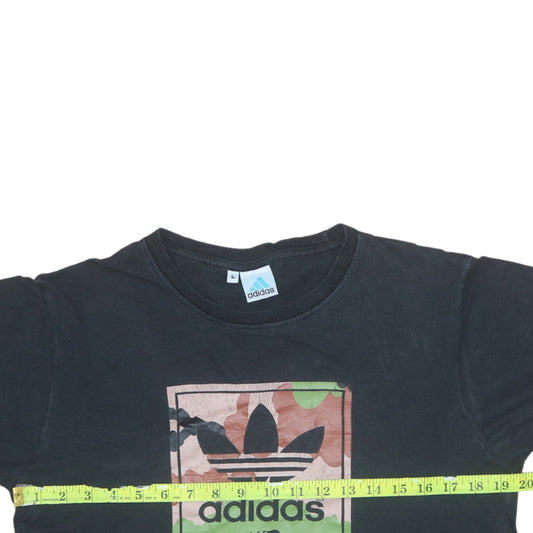 Adidas Men's Black Camouflage Logo Graphic T-Shirt Size L