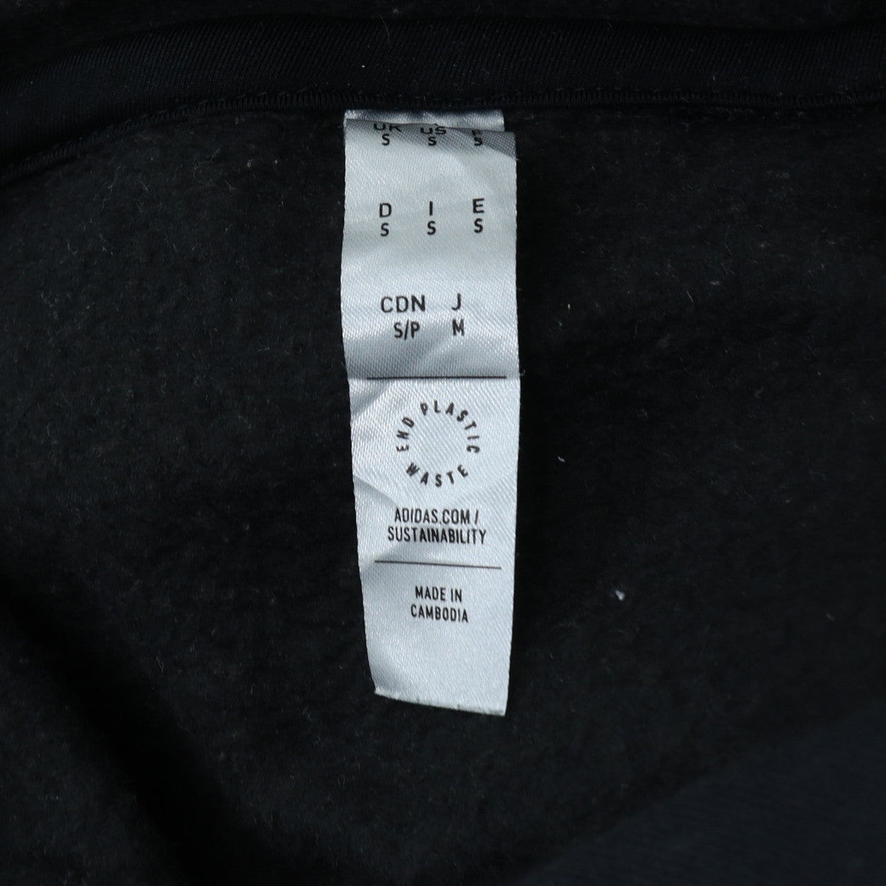 Mens UK Size M adidas Black Pullover Hoodie
