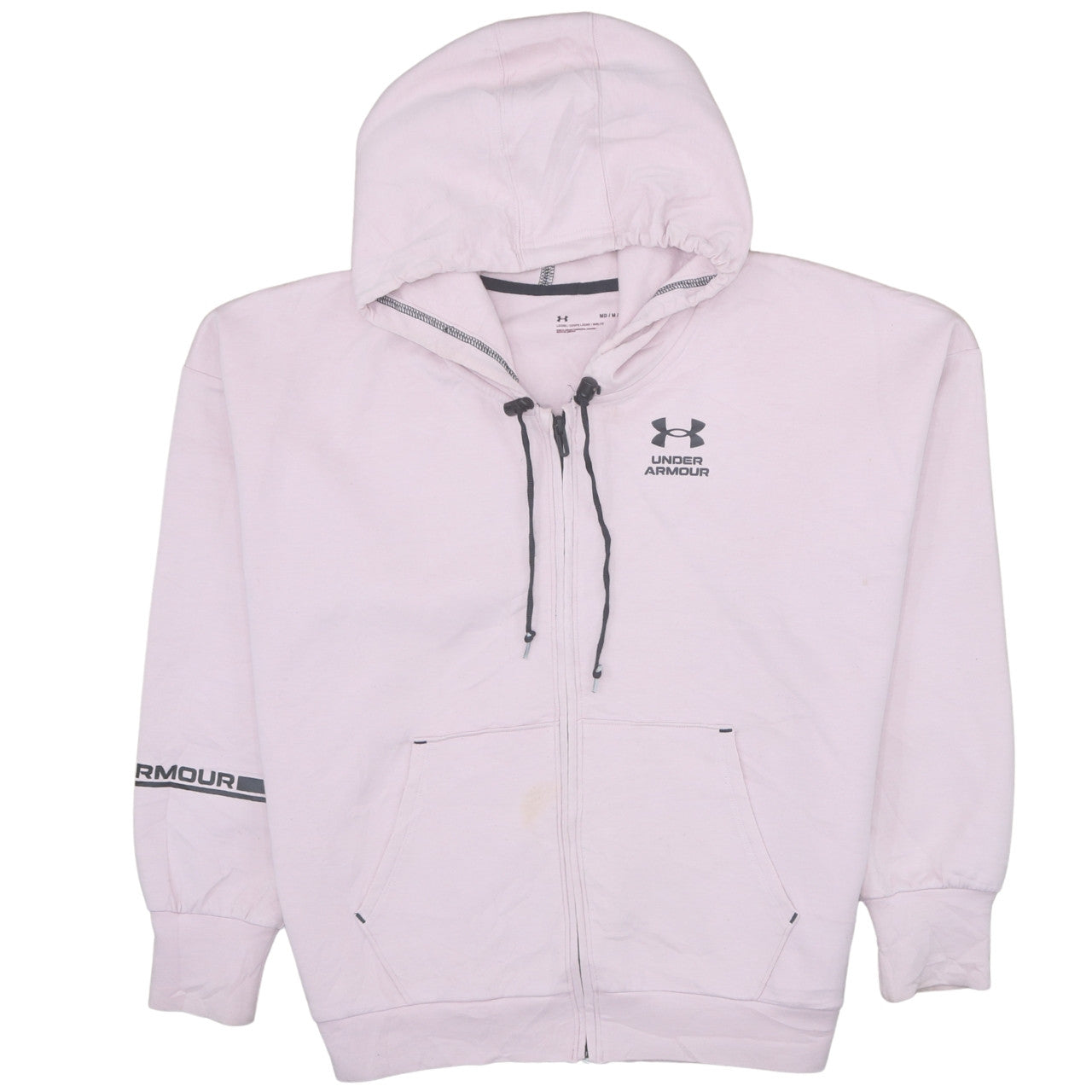 Womens UK Size M Under armour Pink Full Zip Hoodie