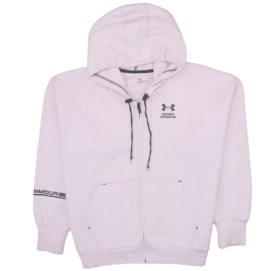Womens UK Size M Under armour Pink Full Zip Hoodie