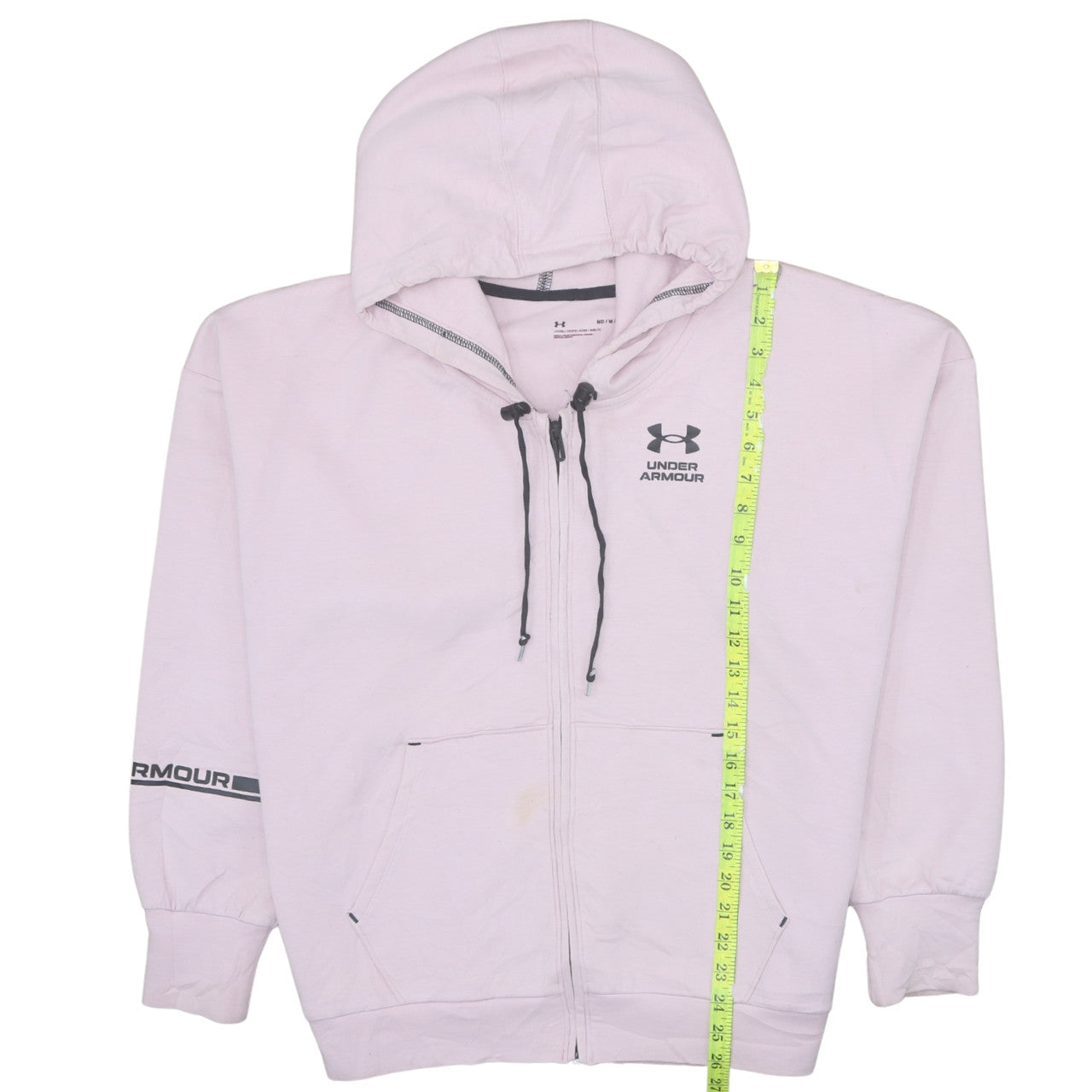 Womens UK Size M Under armour Pink Full Zip Hoodie
