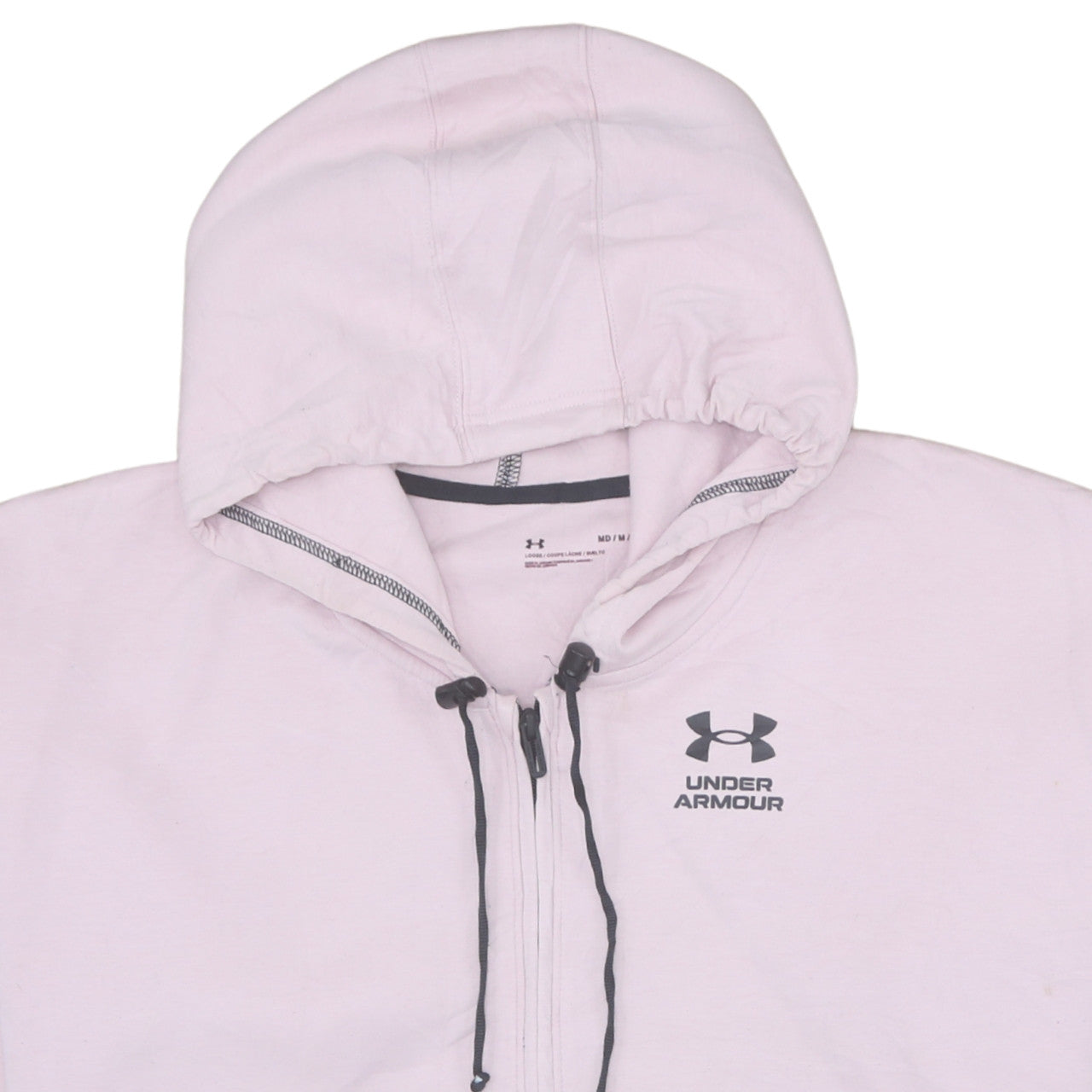 Womens UK Size M Under armour Pink Full Zip Hoodie