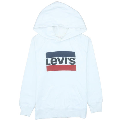 Unisex Adults UK Size XS Levi's White Pullover Hoodie