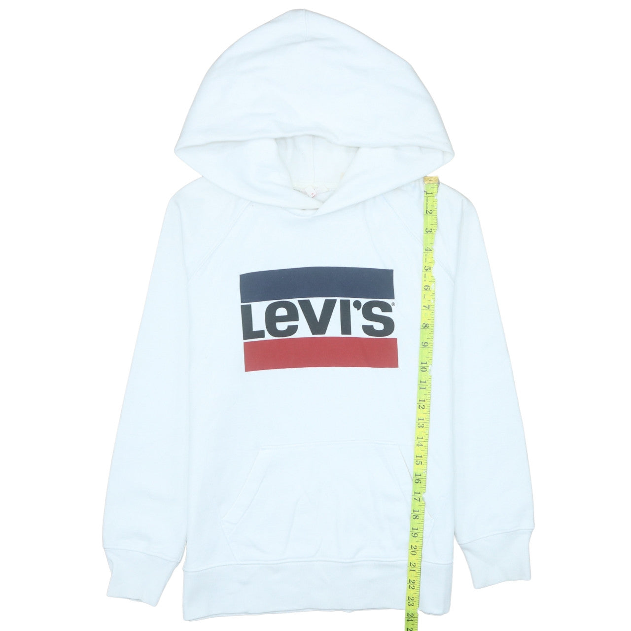Unisex Adults UK Size XS Levi's White Pullover Hoodie