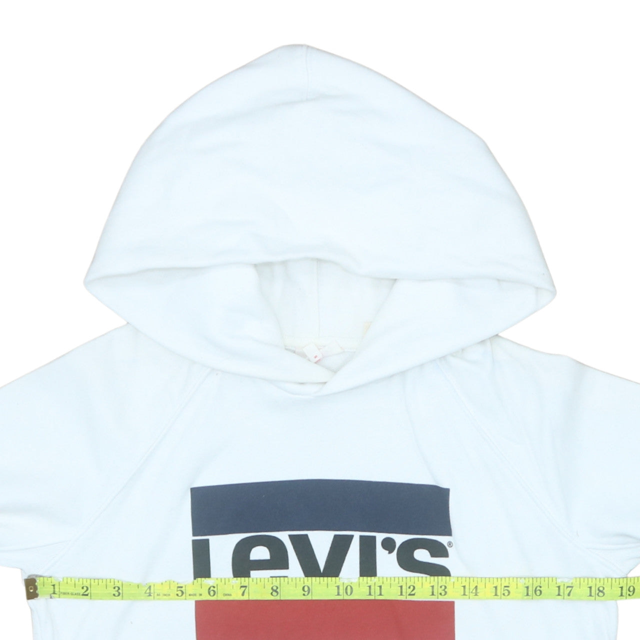 Unisex Adults UK Size XS Levi's White Pullover Hoodie