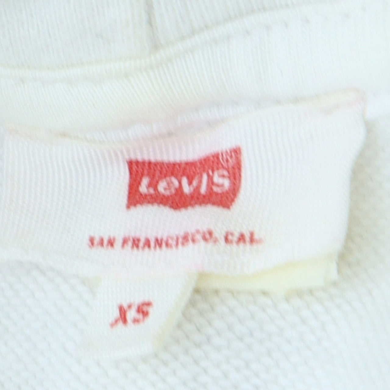 Unisex Adults UK Size XS Levi's White Pullover Hoodie