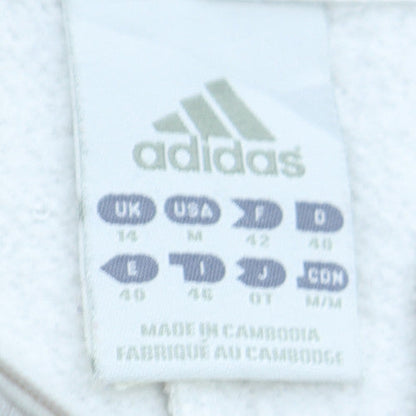 Womens UK Size 14 adidas White Pullover Sweatshirt