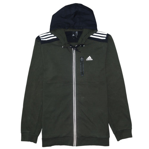 Mens UK Size XL adidas Green Full Zip Hoodie