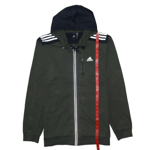 Mens UK Size XL adidas Green Full Zip Hoodie